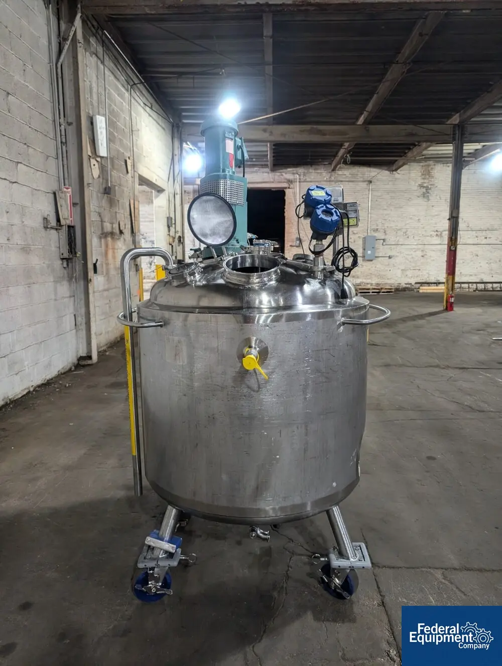 145.3 gallon Precision Stainless Reactor, 316L Stainless Steel, 45/100 psi, 550L, 36" diameter x 42" straight - Image 5