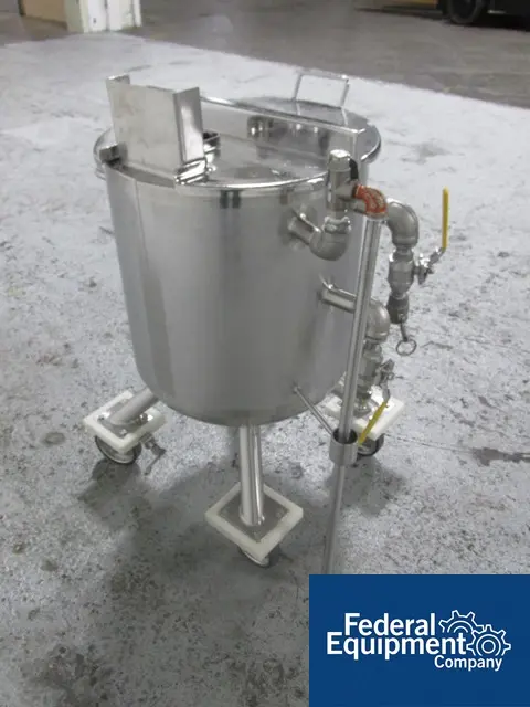 7.9 gallon Precision, Jacketed Tank, 316L Stainless Steel, 13.5" diameter x 15" straight side, open top, dish - Image 2