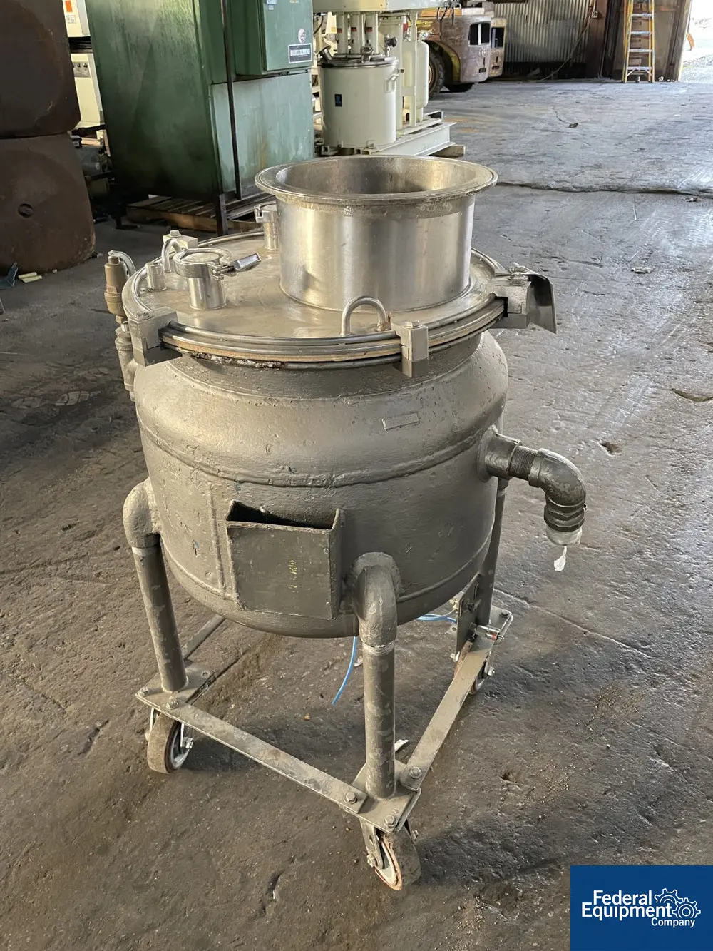 20 gallon Pfaudler, Glass Lined Reactor Body, 25/115 psi, 18" diameter x 15" straight side, flat top, dish - Image 6