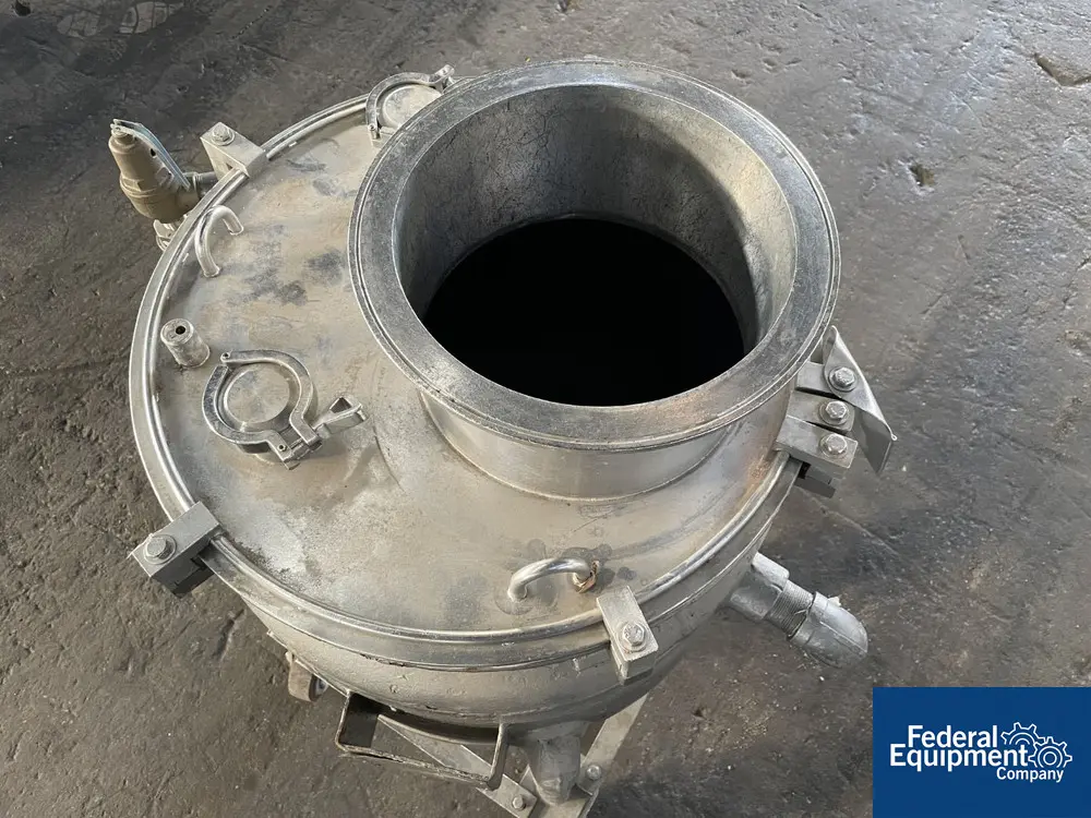 20 gallon Pfaudler, Glass Lined Reactor Body, 25/115 psi, 18" diameter x 15" straight side, flat top, dish - Image 7