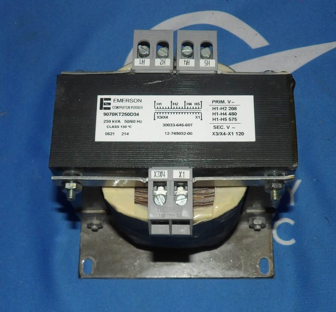 250 KVA, Emerson 9070KT250D34, Industrial Control Transformer, 50/60 Hz - Image 1