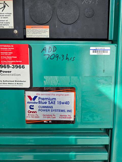 300 KW Onan #855, Diesel Gen Set, Enclosed, Cummins #300DFCB, Tank, 1175 hours, 1992 - Image 6