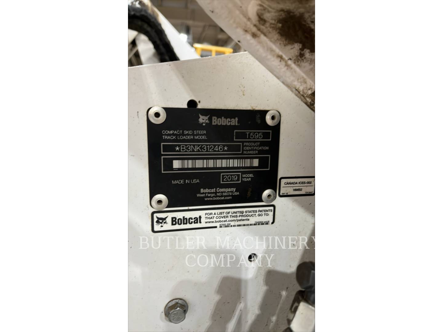 Bobcat T595, 3106 hours, S/N: B3NK31246, 2019 - Image 6