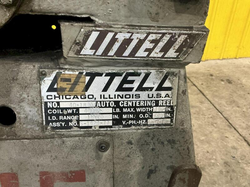 4000 lb. Littell #40-18, uncoiler, 18" width, 16"-20" ID - Image 2