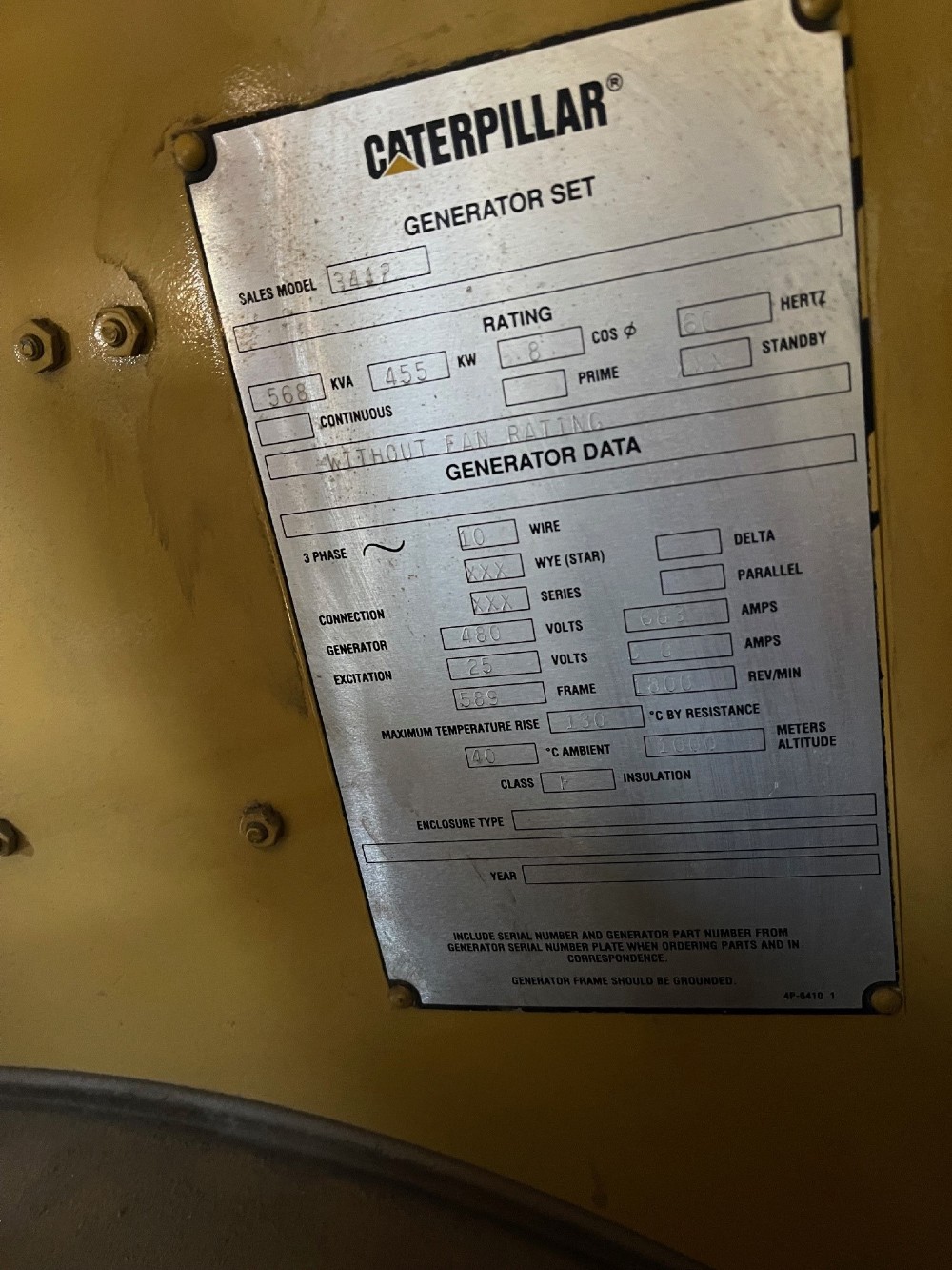 450 KW Caterpillar #G3412, Enclosed Natural Gas Generator, 480 Volts - Image 2