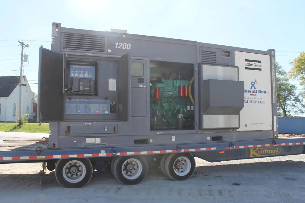 1000 KW Atlas Copco #QAC1200, Containerized Rental Type Generator on Trailer - Image 3
