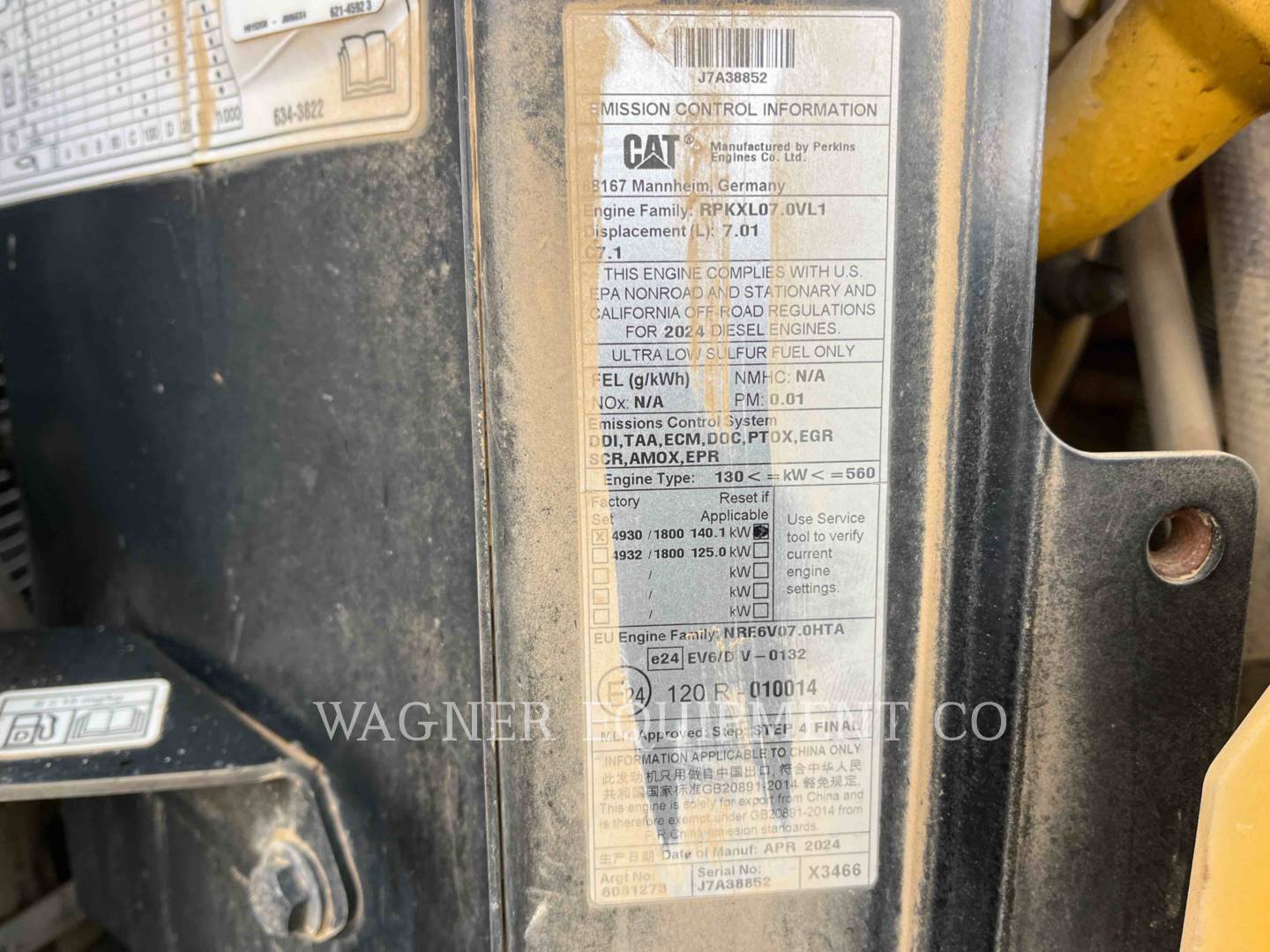 Cat 938, Wheel Loader, 1154 hours, S/N: EZY01486, 2024 - Image 8