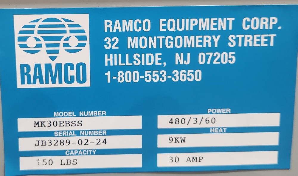 Ramco Migi-Kleen Hot Air Knife Dryer #MK30EBSS, Industrial Parts Dryer, Auto Cycle, Oscillating Platform, Air - Image 7