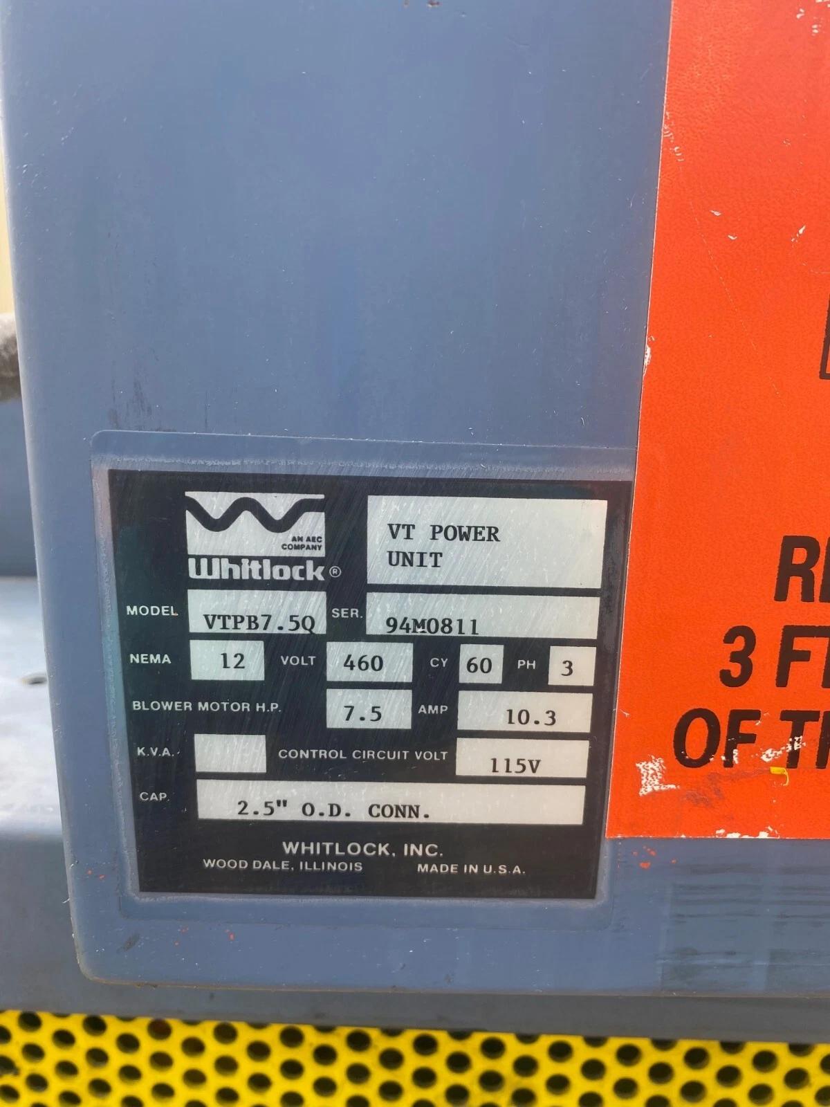 AEC Whitlock #VTPB7.5Q, Blower Package, 2.5" outlet/inlet, 7.5 HP Baldor Reliance motor, 460 Volt, 3PH - Image 4