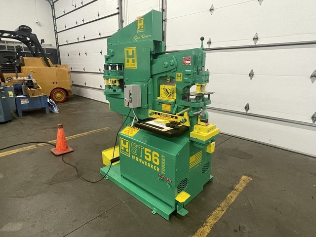 3" x 3" x 3/8" Uni-Hydro #ST56, Ironworker, 56 ton, Super Turret, 10-station, 6" throat, 7 SPM, 1200 psi, 5 - Image 8