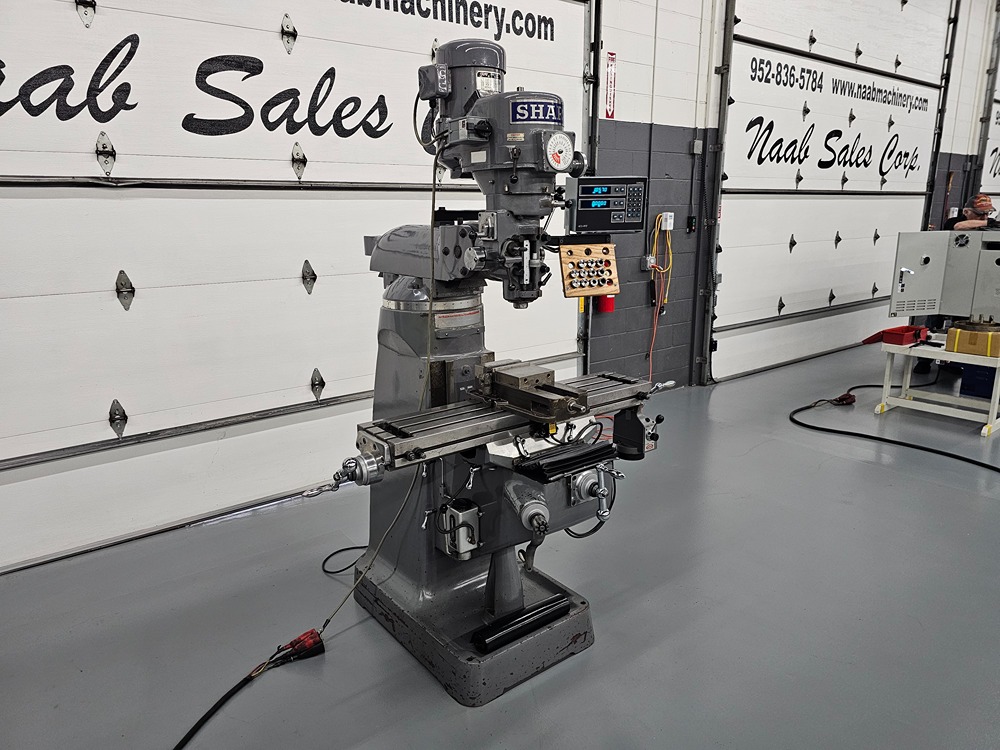 Sharp #LC1-1/2VH, Vertical Knee Mill, 9" x 42" table, 30" X, 12" Y, 16" Z, 5" quill travel, 12" ram travel - Image 7