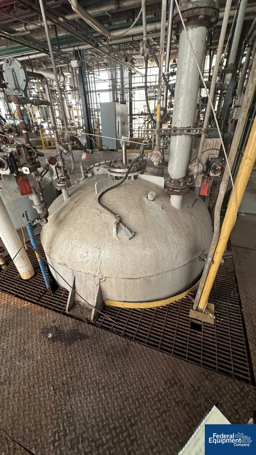 2,200 gallon Tolan, Reactor, 316 Stainless Steel, 120/150#, 78" diameter x 96" straight side, dish top & - Image 4