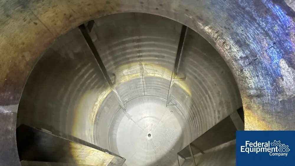 2,200 gallon Tolan, Reactor, 316 Stainless Steel, 120/150#, 78" diameter x 96" straight side, dish top & - Image 6