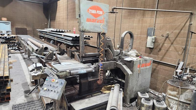 20" x 25" Marvel #2150A-PC2, tilt frame band saw, 17' 6" x 1.25" blade, Marvel PC-2 controls, 2008 - Image 2