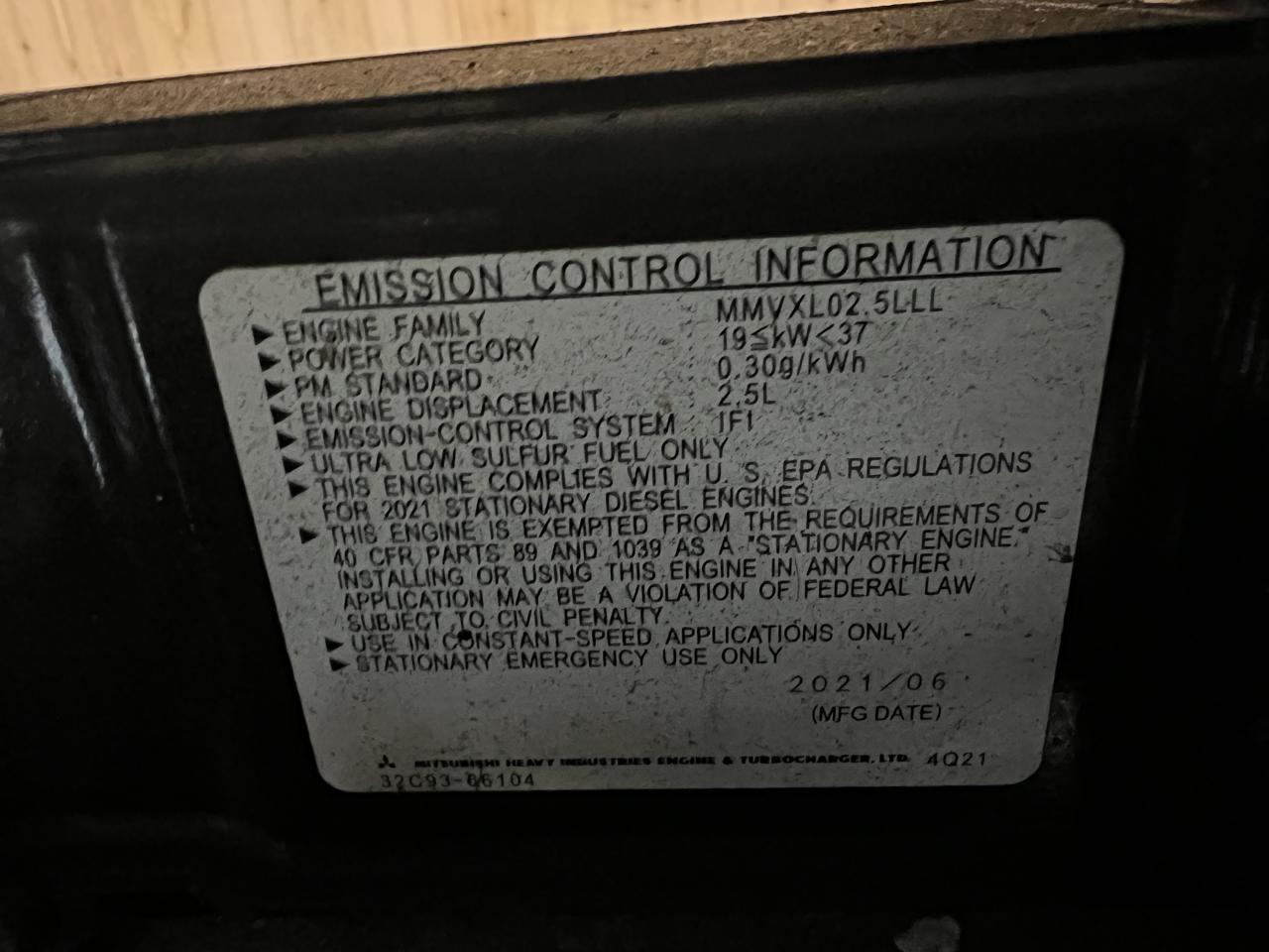 15 KW Generac #G0097440, Diesel Generator Set, Sound Enclosure & Base Fuel Tank, 1800 RPM, 120/240 Volts - Image 8