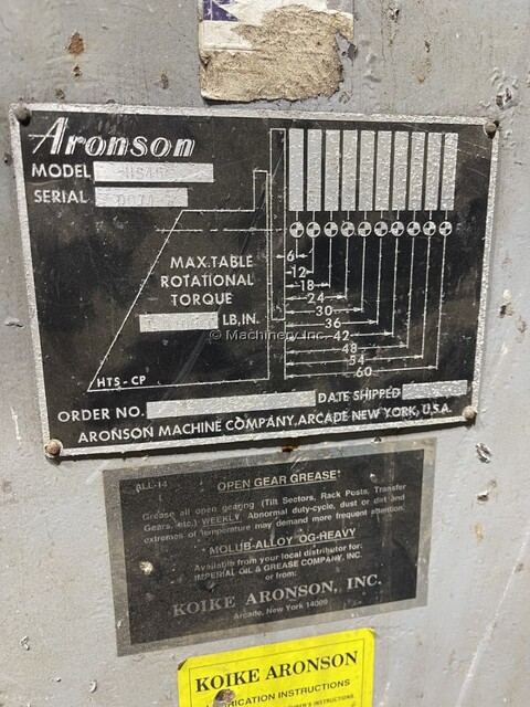 45000 lb. Aronson #HS45, Headstock Welding Positioner, (2 available complete pair - driver & idler) - Image 2