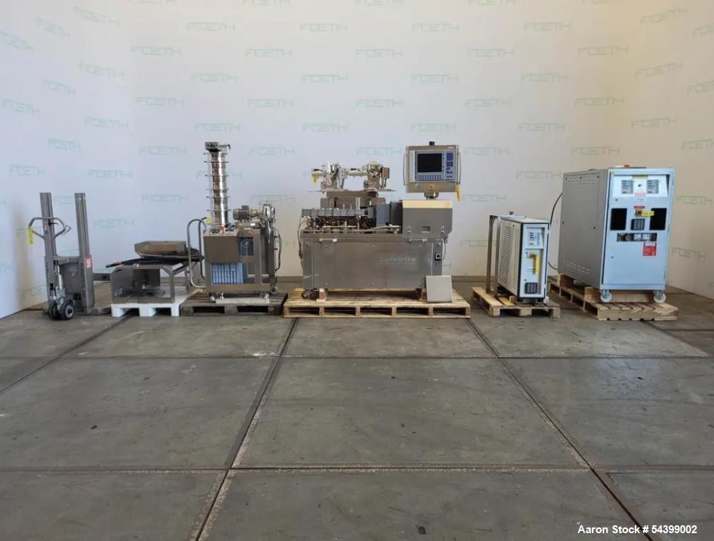 0.7" Leistritz #ZSE-18-PH-40D, twin screw pharma extruder system, 40:1 L/D, 600 RPM, 6.3 HP, w/ K-Tron - Image 1