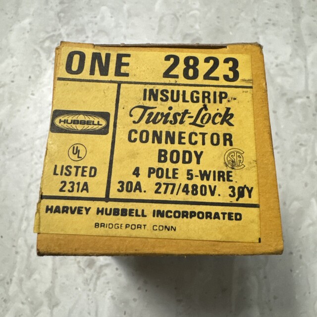 Hubbell #HBL2823, Twist-lock Connector Body, 277/480 VAC, 30A, L22-30R, 4P, 5W - Image 3