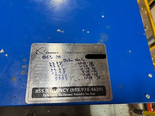 125 Psi, 82 cfm, Quincy #QGS-20, Rotary Screw Air Compressor, 20 HP, 2200 hours, 2015 - Image 5
