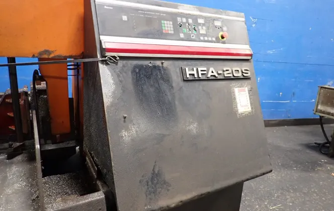20" x 20" Amada #HFA-20S, Horizontal Band Saw, w/Roller Conveyor - Image 5
