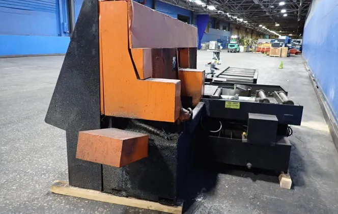 20" x 20" Amada #HFA-20S, Horizontal Band Saw, w/Roller Conveyor - Image 9