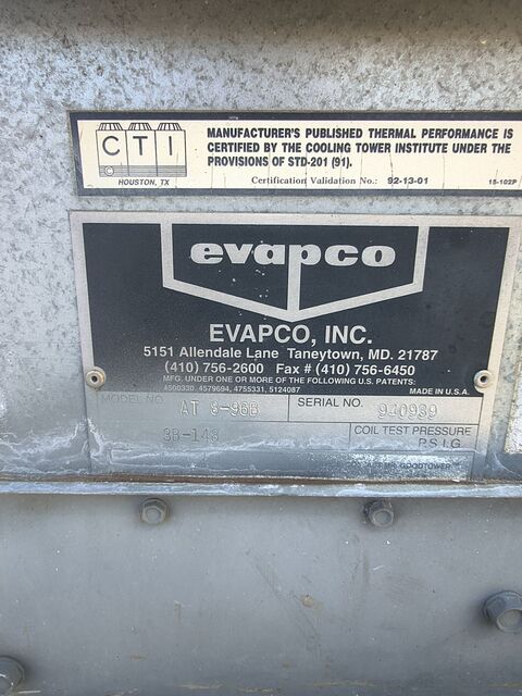 Evapco #AT-8-96B, Open-Loop Cooling Tower - Image 5
