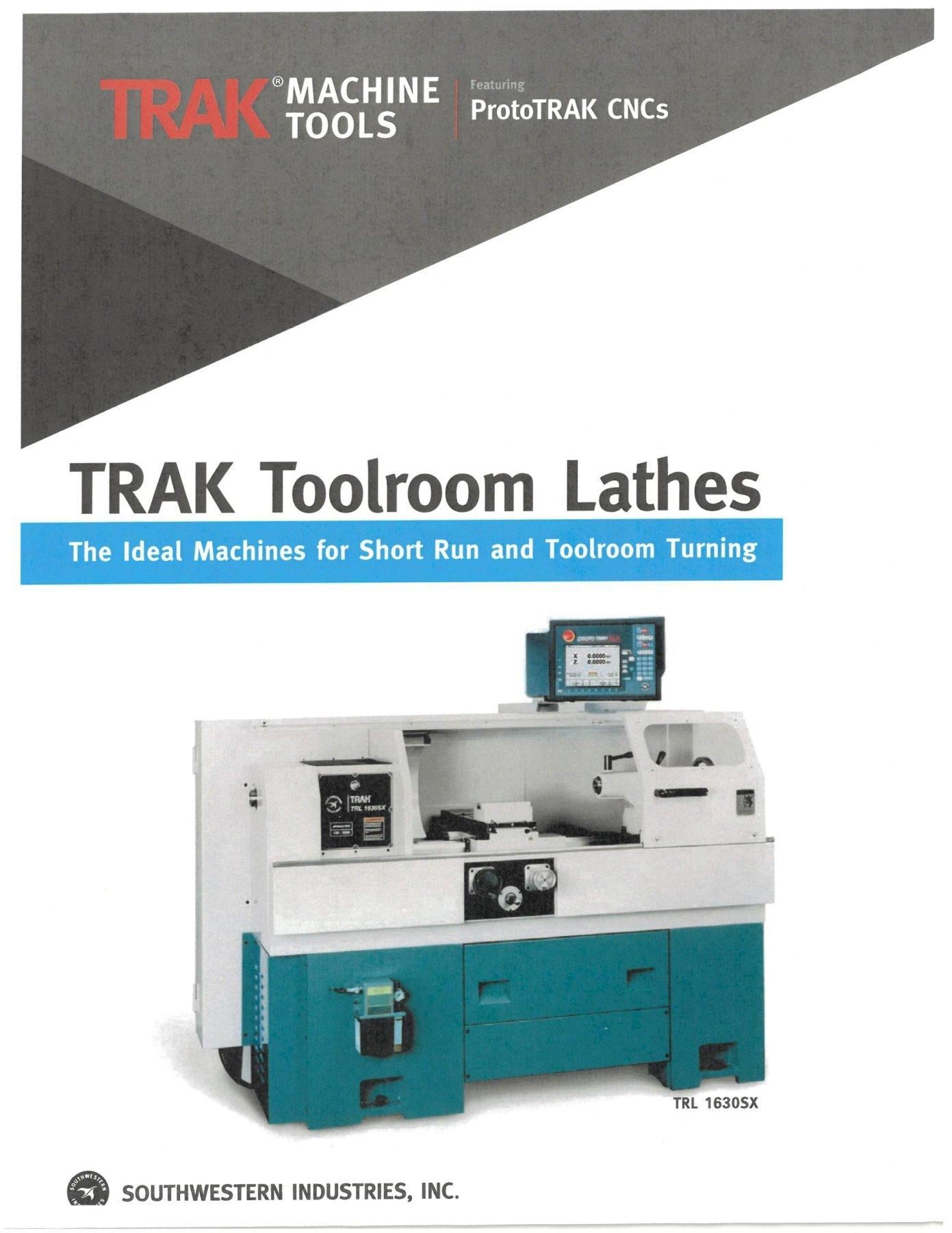 SWI TRAK #TRL-1630SX, CNC Flat Bed Lathe, Prototrak SLX - Image 8