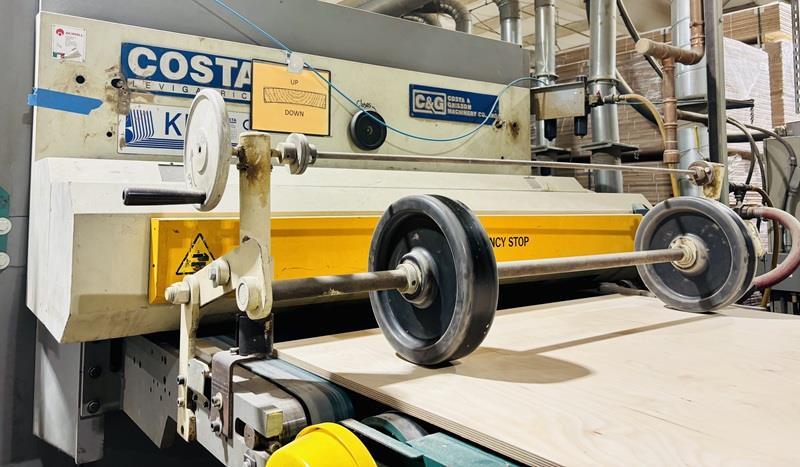 52" Costa #75-CCTT, Top & Bottom Wide Belt Sander, 80-CCTT-1350 top head machine, 53" x 103" abrasive belt - Image 1