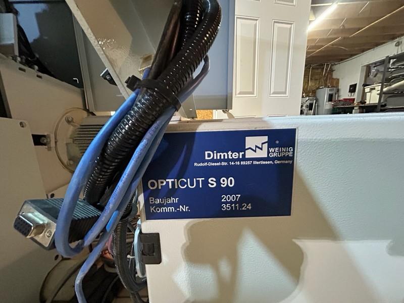 3/4" x 1" Dimter #S90, Optimizing Cut-Off Saw, 9" max. width, 4" thickness, 20.5" blade diameter, 10 HP arbor - Image 9