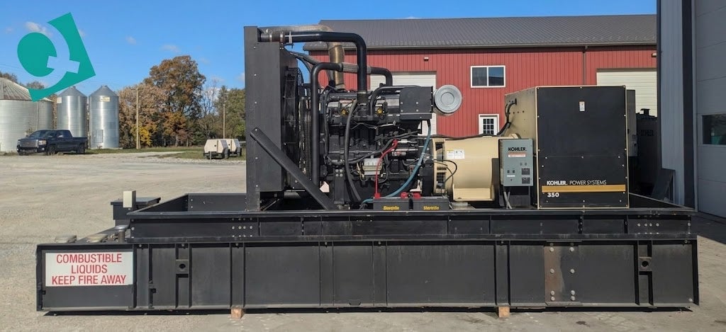 350 KW Kohler #350ROZJ, Diesel Generator, #6135HF485 engine, 3ph, 277/480 Volts, open skid, 252 Hrs, 2013 - Image 1