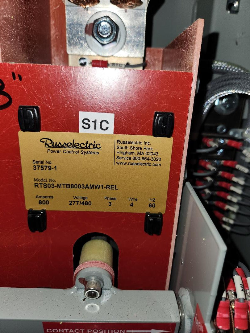 800 Amp, Siemens Russelectric #RTS03, Transfer & Bypass Switch, 277/480 Volts, 2014 - Image 8
