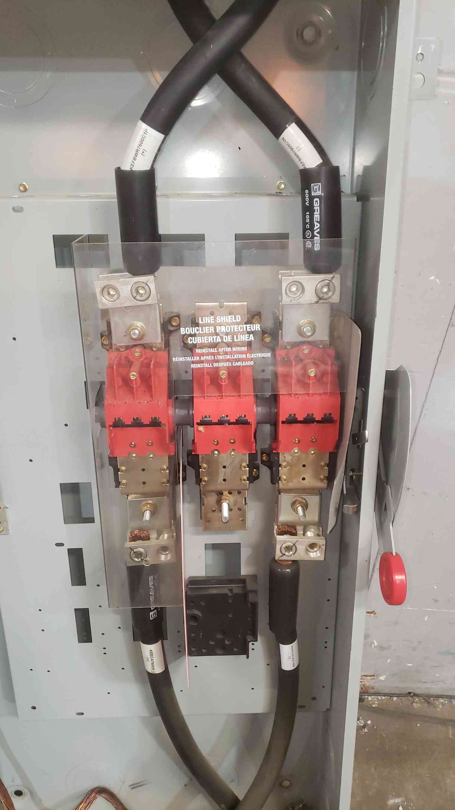 600 Amp, Eaton #DH266UGK-00NP, 600 Volts, Safety Switch, Type 1 enclosure (2 available) - Image 5