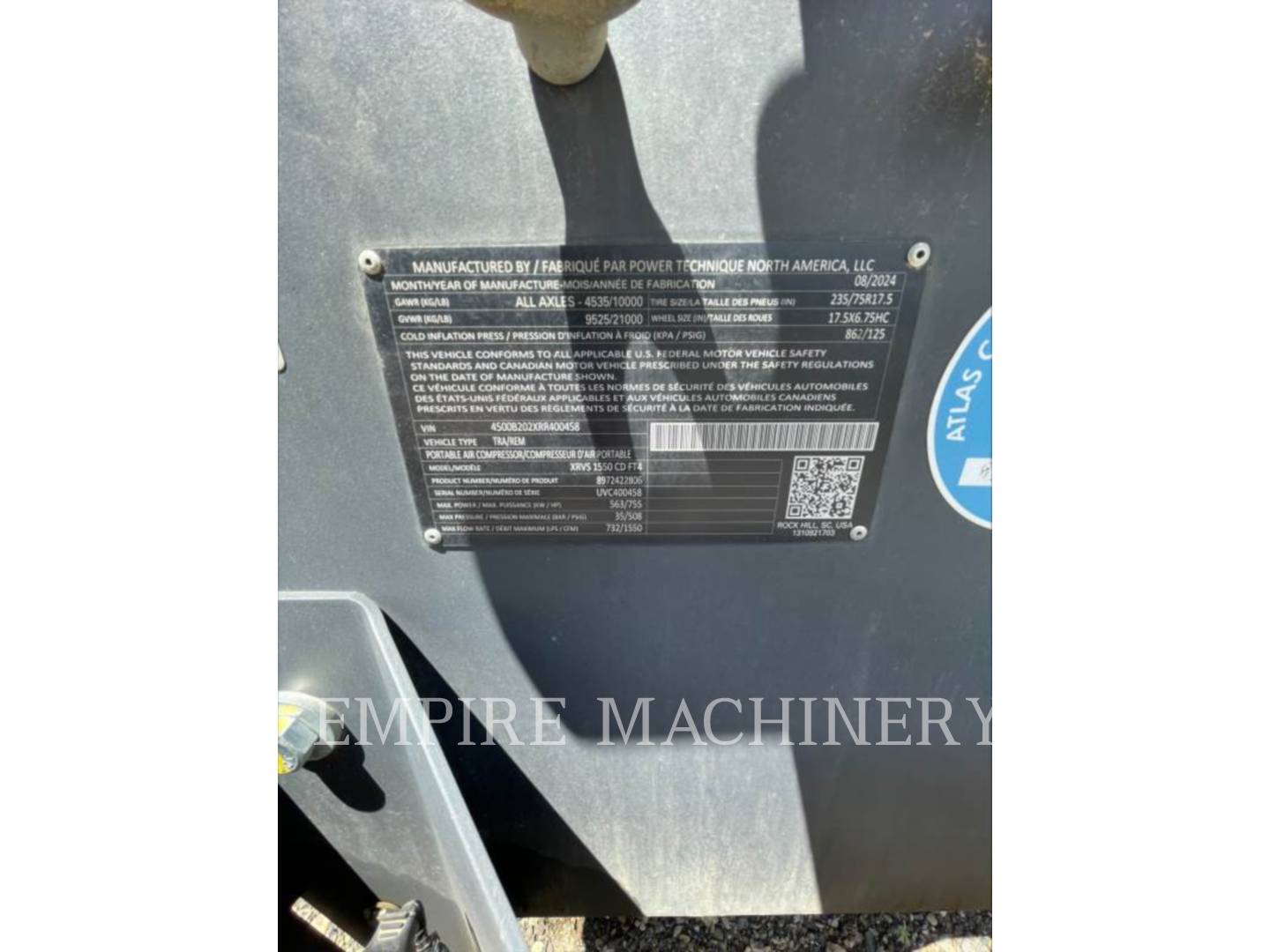 Atlas-Copco XRVS1550CD, 571 hours, S/N: UVC400458, 2024 - Image 5