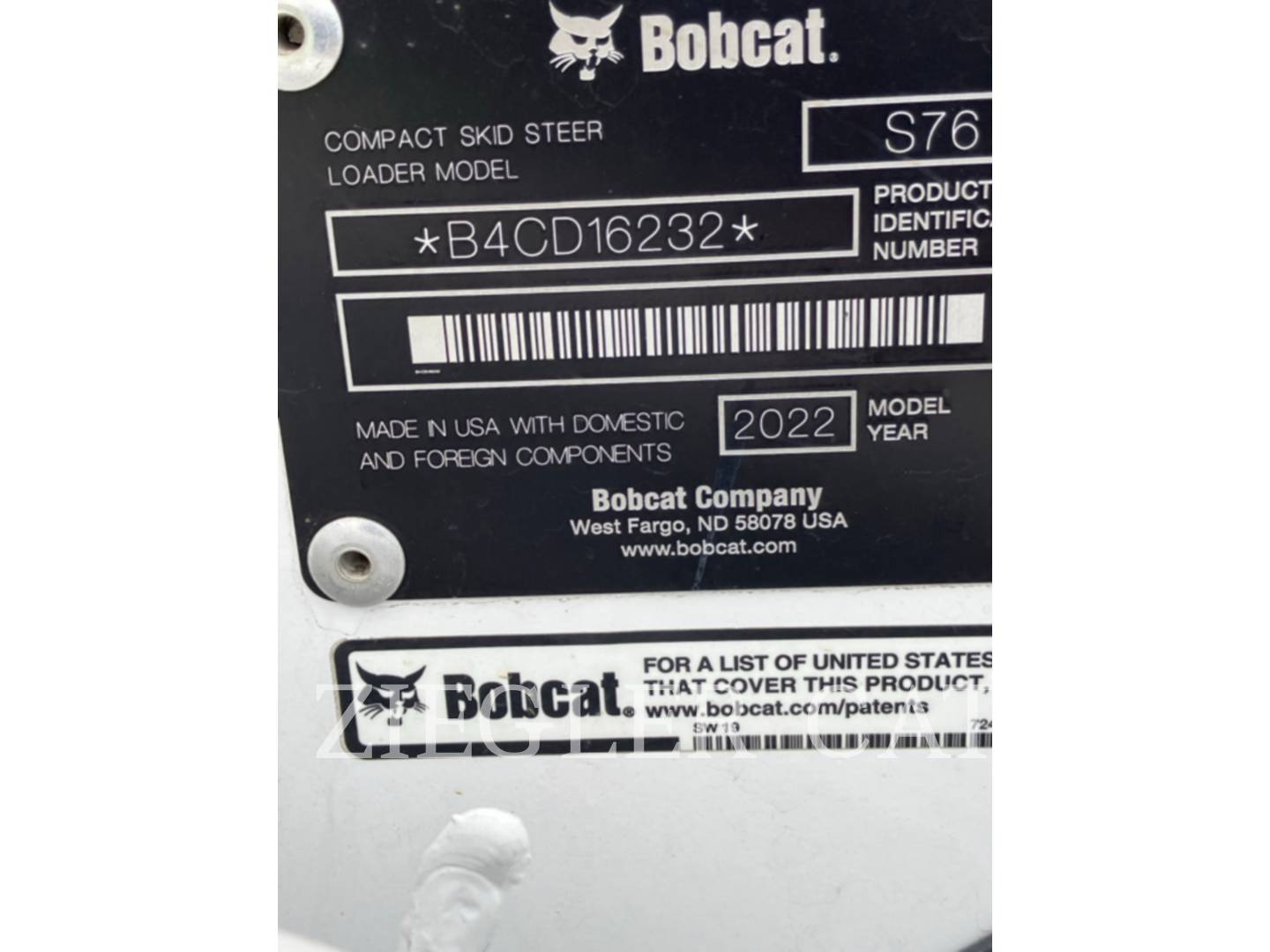 Bobcat S76, Skid Steer Loader, 158 hours, S/N: B4CD16232, 2022 - Image 5