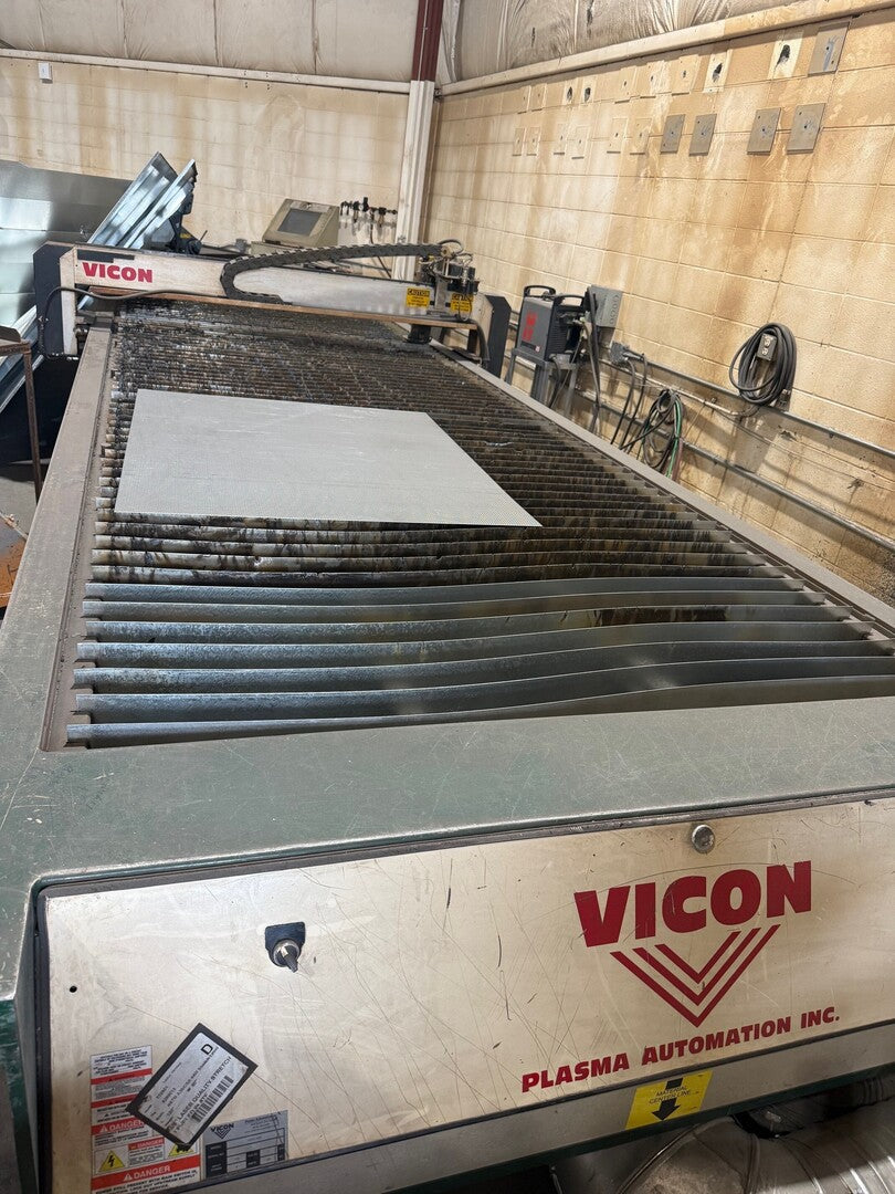 Vicon #HVAC-520, CNC Plasma Cutting System, 5' x 20' cutting area, 28-gauge to 1/2" thick plate, Hypertherm - Image 1