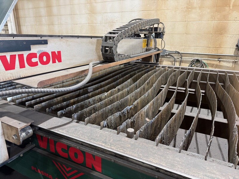Vicon #HVAC-520, CNC Plasma Cutting System, 5' x 20' cutting area, 28-gauge to 1/2" thick plate, Hypertherm - Image 3