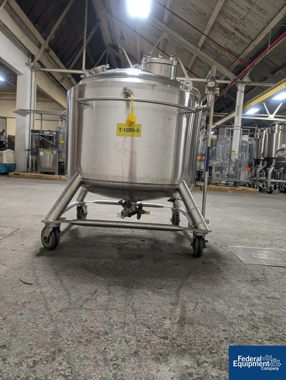 105.7 gallon DCI Jacketed Receiver Tank, 36" diameter x 23" straight side, dish top & bottom, 316L Stainless - Image 4