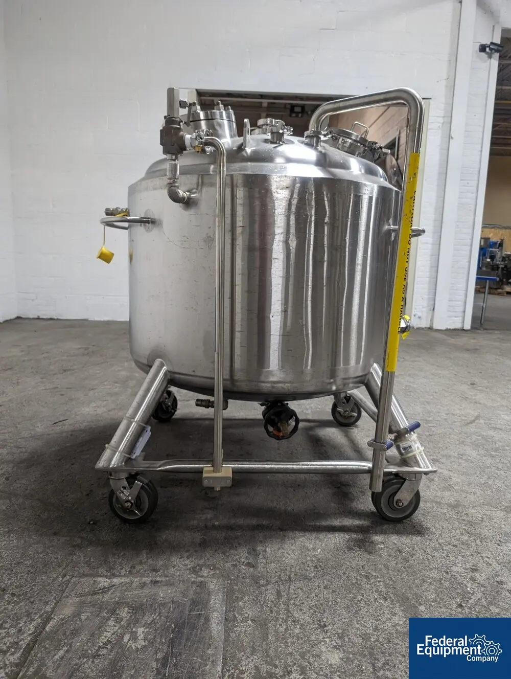 105.7 gallon DCI Jacketed Receiver Tank, 36" diameter x 23" straight side, dish top & bottom, 316L Stainless - Image 5