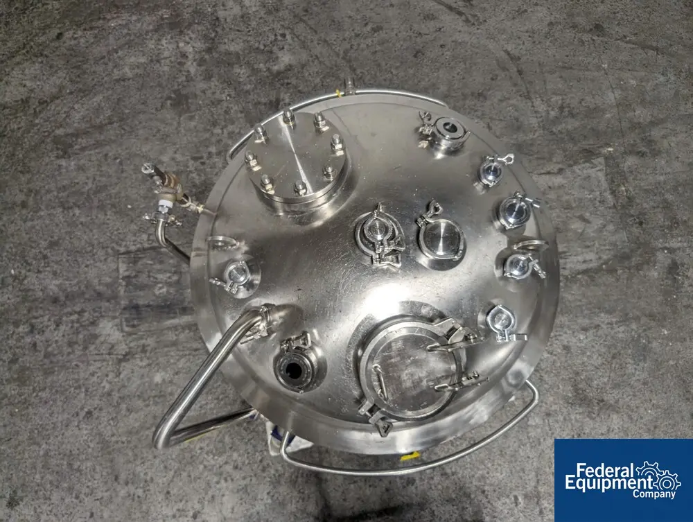 105.7 gallon DCI Jacketed Receiver Tank, 36" diameter x 23" straight side, dish top & bottom, 316L Stainless - Image 6