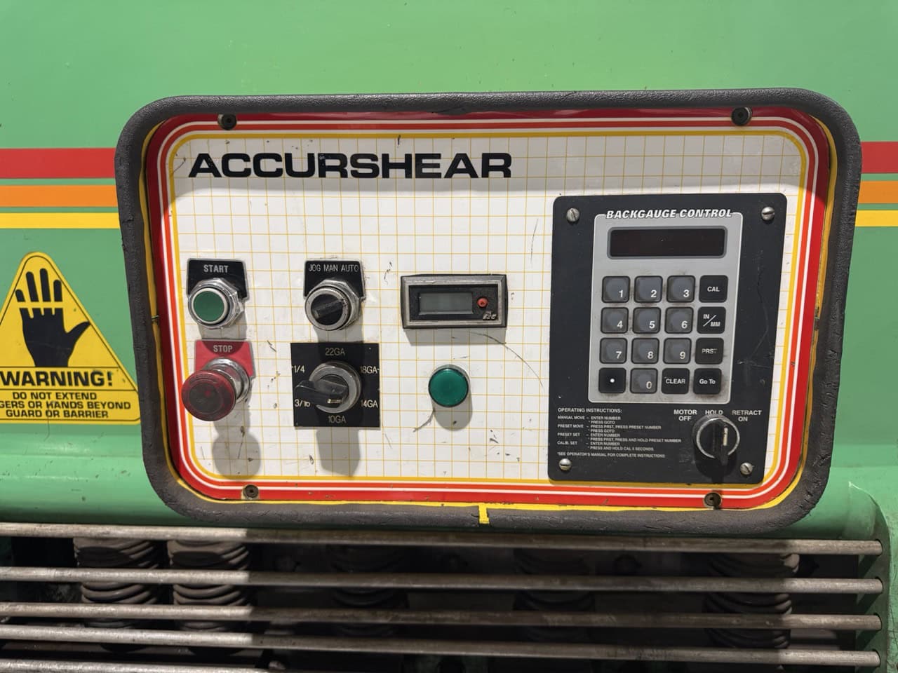 1/4" X 10' Accurshear #625010, Hydraulic Shear, 23 SPM, 20 HP, 36" Back Gauge, 1995 - Image 4