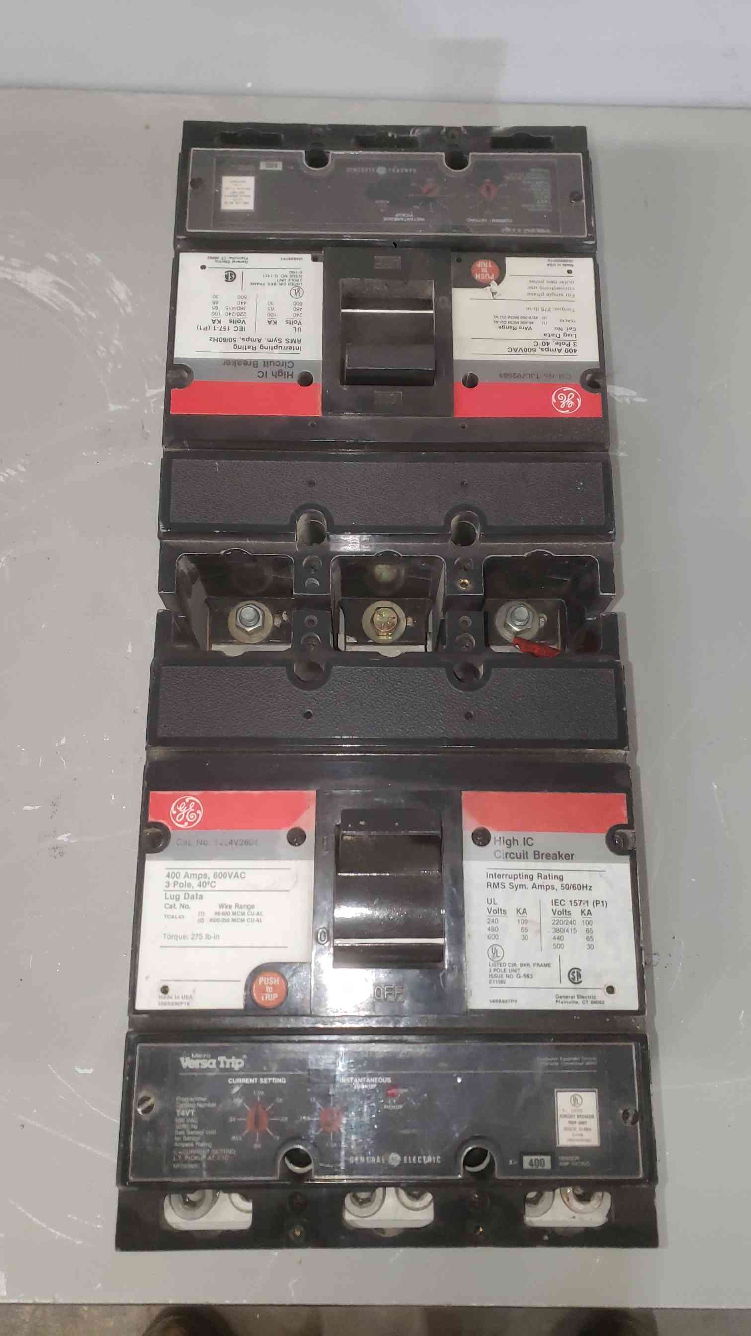 400 Amp, General Electric TJL4V2604, Circuit Breaker, 600 VAC, 3P, High IC - Image 6