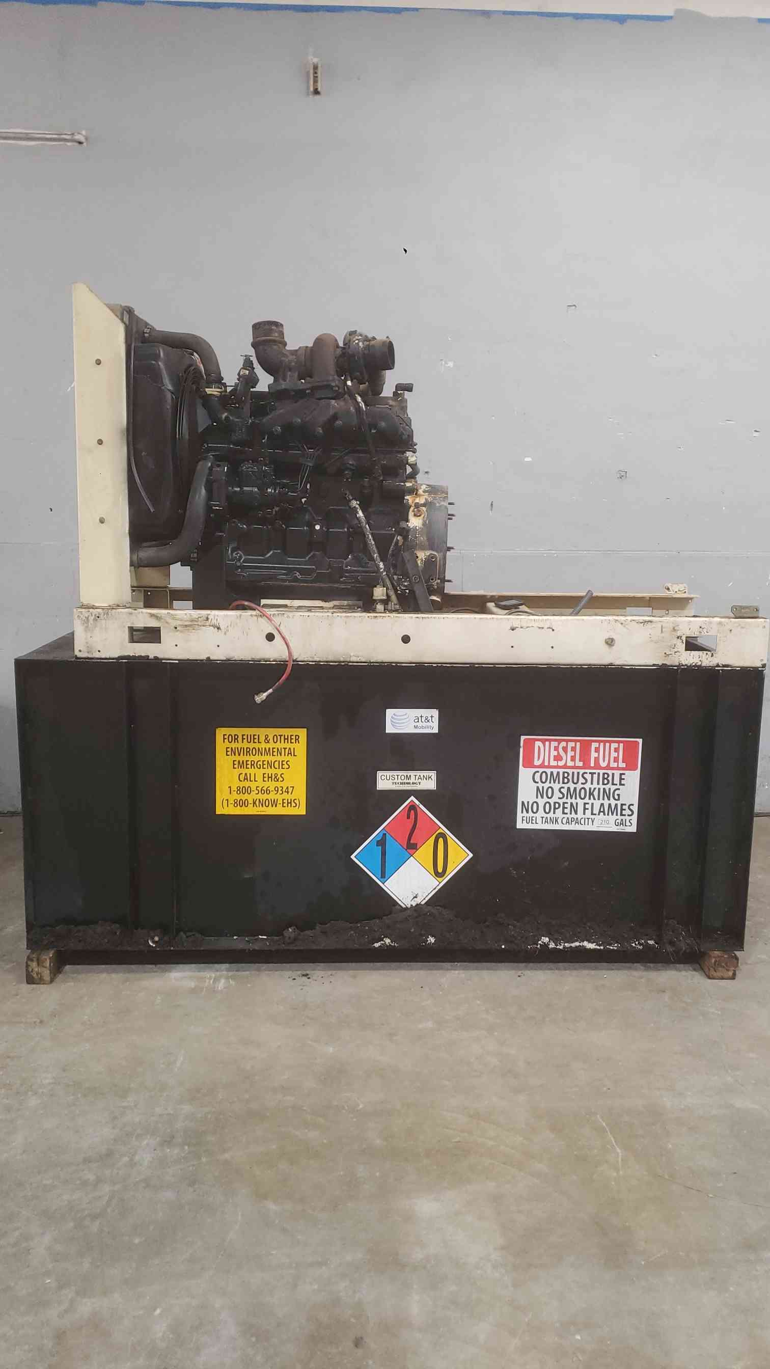John Deere #4039, Diesel Engine, Frame w/ 210 gal Fuel Tank, AS IS - Image 1