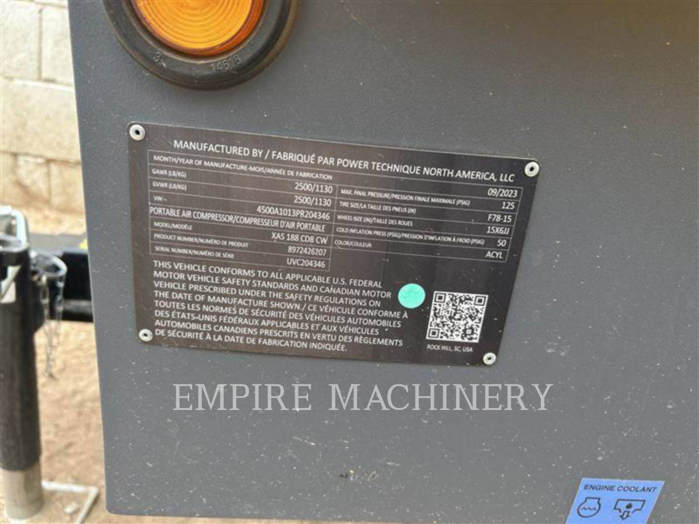 Atlas-Copco XAS188CD, 93 hours, S/N: UVC204346, 2024 - Image 5