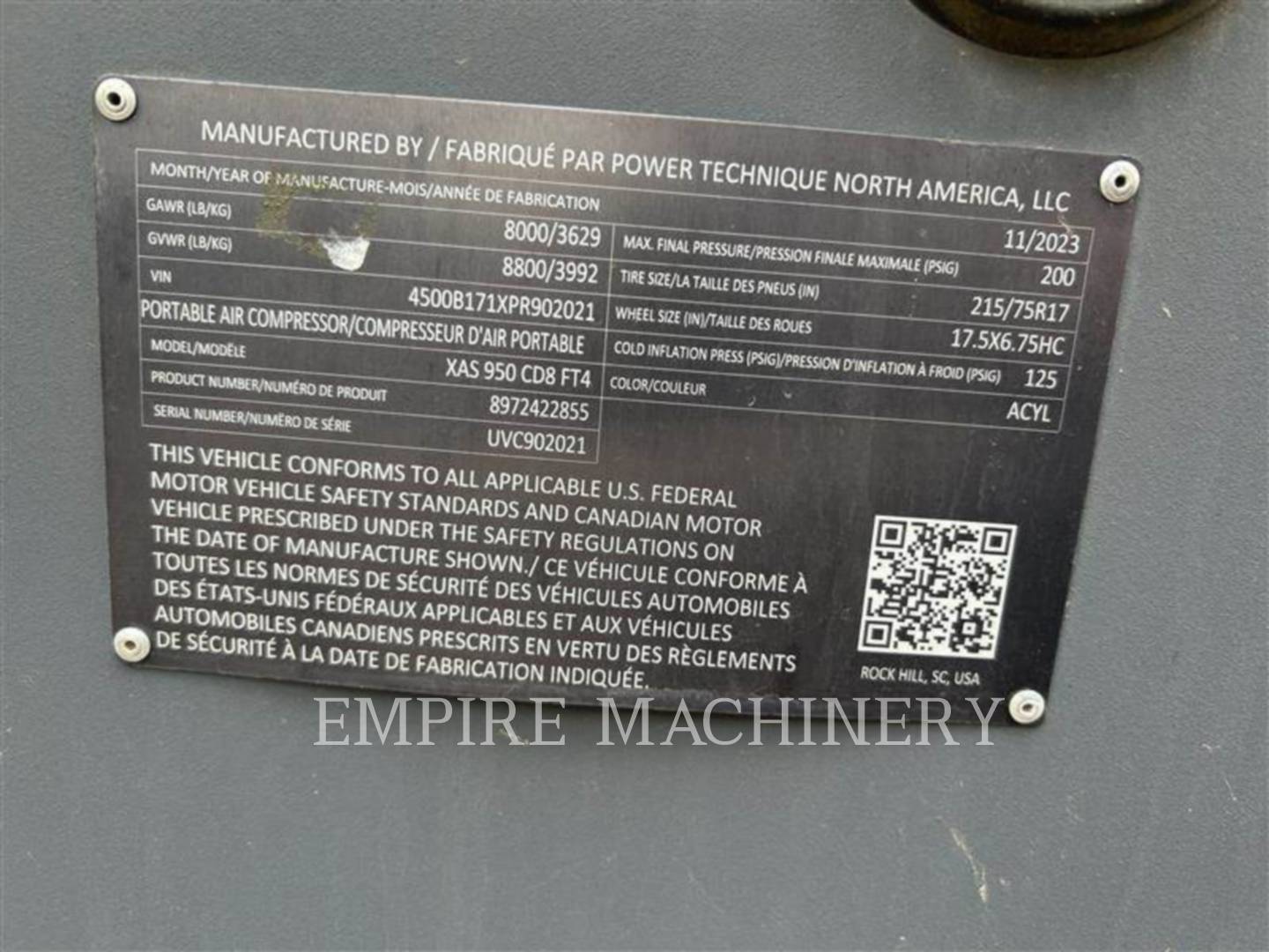 Atlas-Copco XAS950CD, 718 hours, S/N: UVC902021, 2023 - Image 5