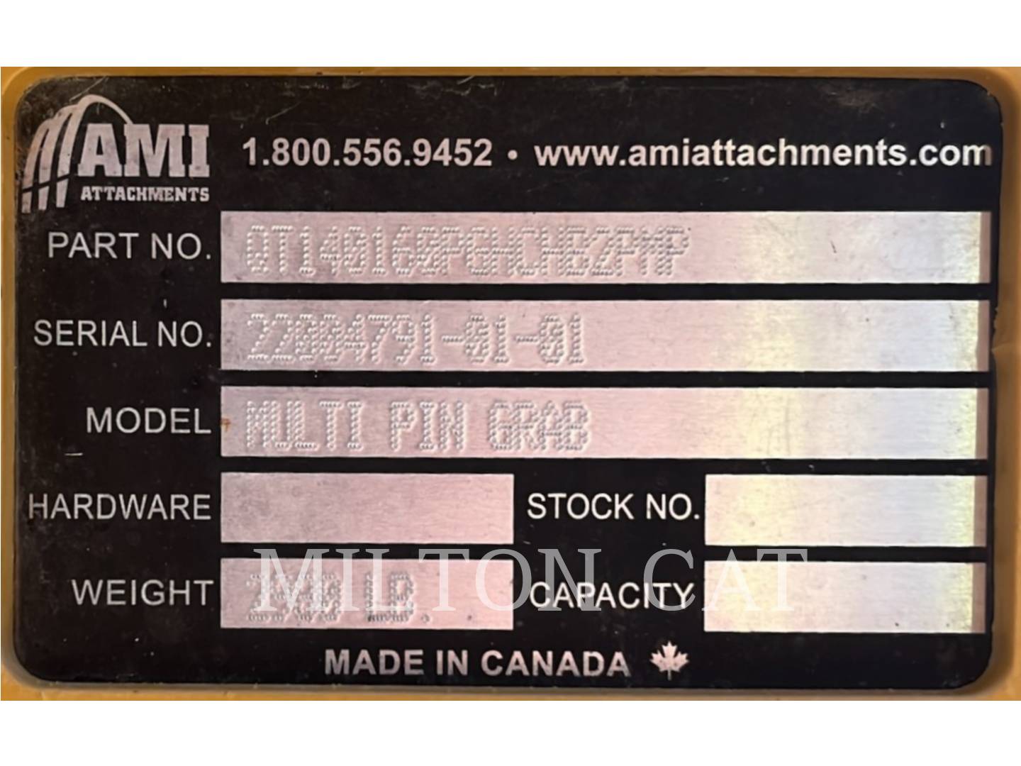Ami Attachmentst 395 HYDRAULIC PIN GRAB COUPLER, Quick Coupler, S/N: 22004791-01-01, 2024 - Image 4