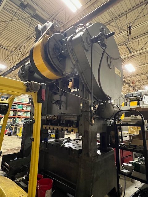 150 Ton, Minster #P2-150-48-36, straight side double crank, 4" stroke, 8" adj., 48" x36" bed, 16" window, air - Image 6