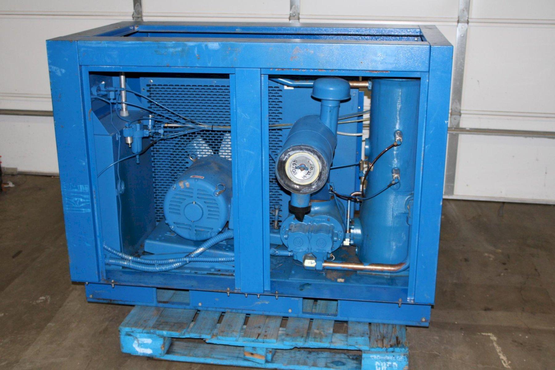 20 HP Quincy #QSB-20, rotary screw/ sliding vane air compressor, 86 cfm, 115 psig, air cooled, 2005 - Image 5