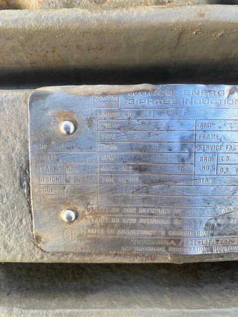 150 HP 1770 RPM Toshiba #R1504FLF4UD, 3PH Induction Motor, Frame 445T, 230/460 Volt, 4P - Image 8