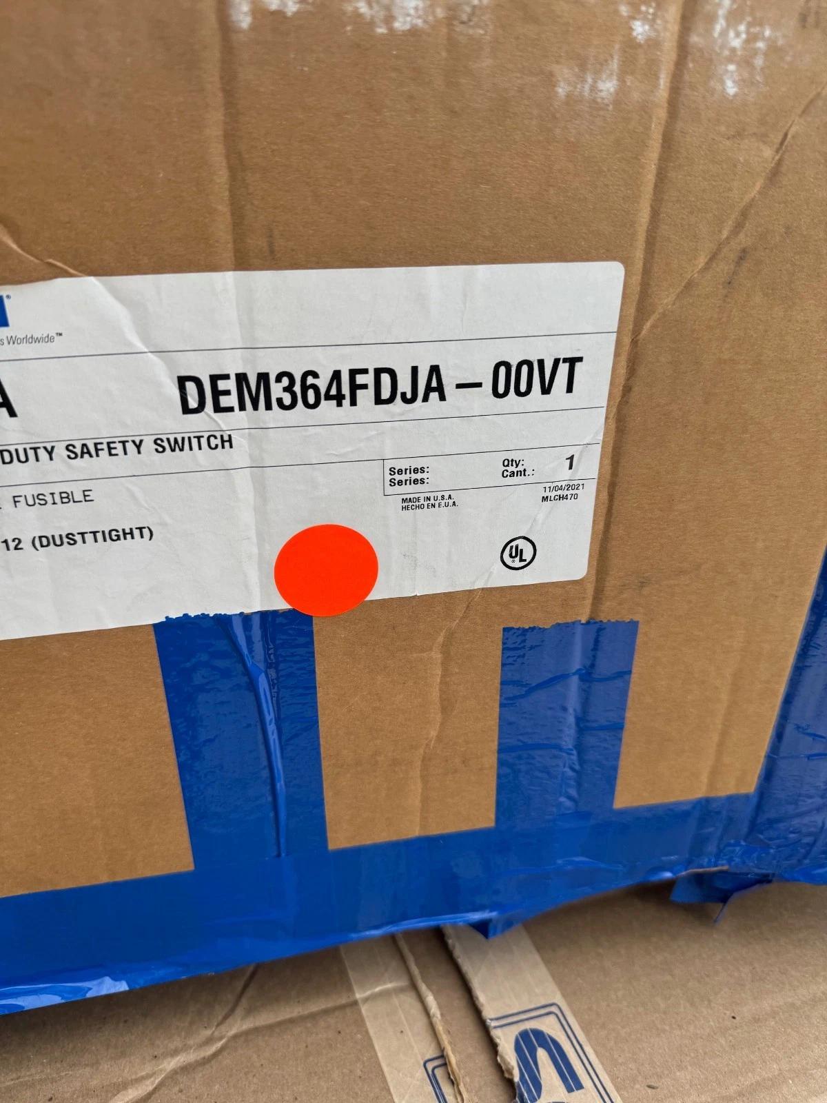 Eaton #DEM364FDJA-00VT, Heavy-Duty Safety Switch, 3P, 200 amp, 600 Volt, 60 Hz - Image 2