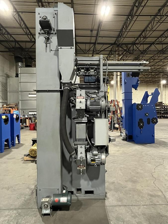 Gibson #HB2430, Wheel Blast Cabinet/Tumble Blast Machine, 24" diameter x 30" high parts, (2) 5 HP blast - Image 4